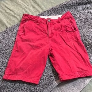 Abercrombie Kids Red Khaki Shorts